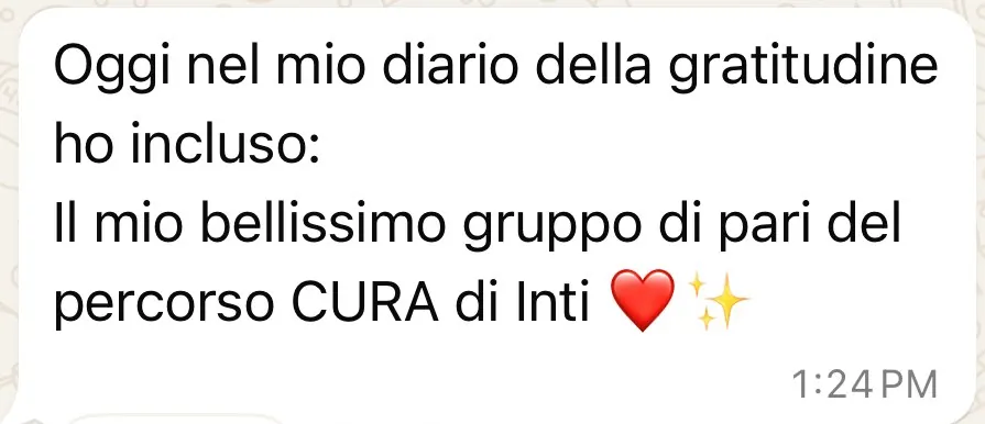 Mensaje de una persona acompañada por Intissar